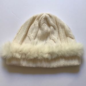 NILS Sportswear Cable Knit Fur Beanie